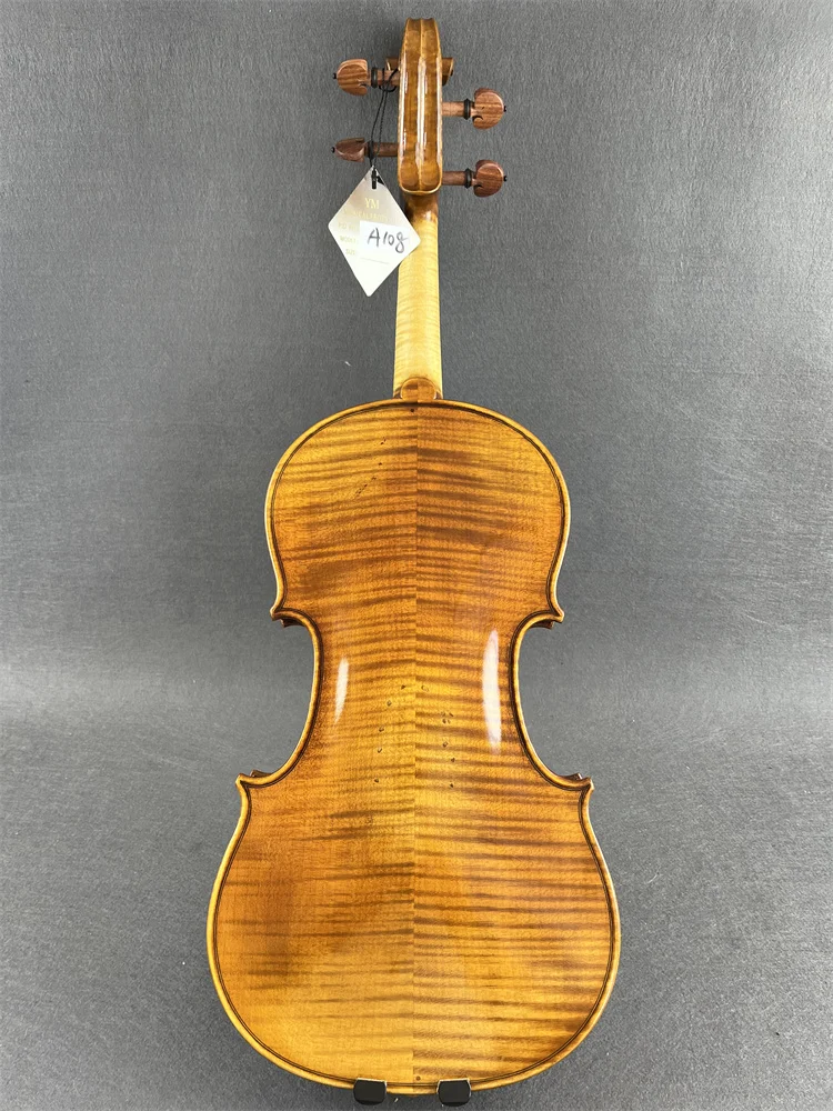 Fantastic Professional Strad Copy 4/4 Violin Cкрипка 4/4 كمان 바이올린 Hand Made Musical Instrument Keman Free violin case&Bow A108