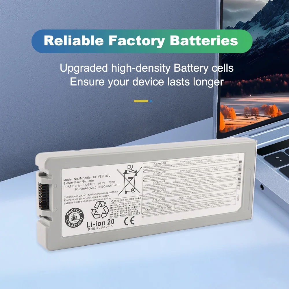 ETESBAY CF-VZSU80U Laptop battyery For Panasonic Toughbook CF-C2 MK1 MK2 CF-VZSU82U CF-VZSU83U 10.8V 6800mAh