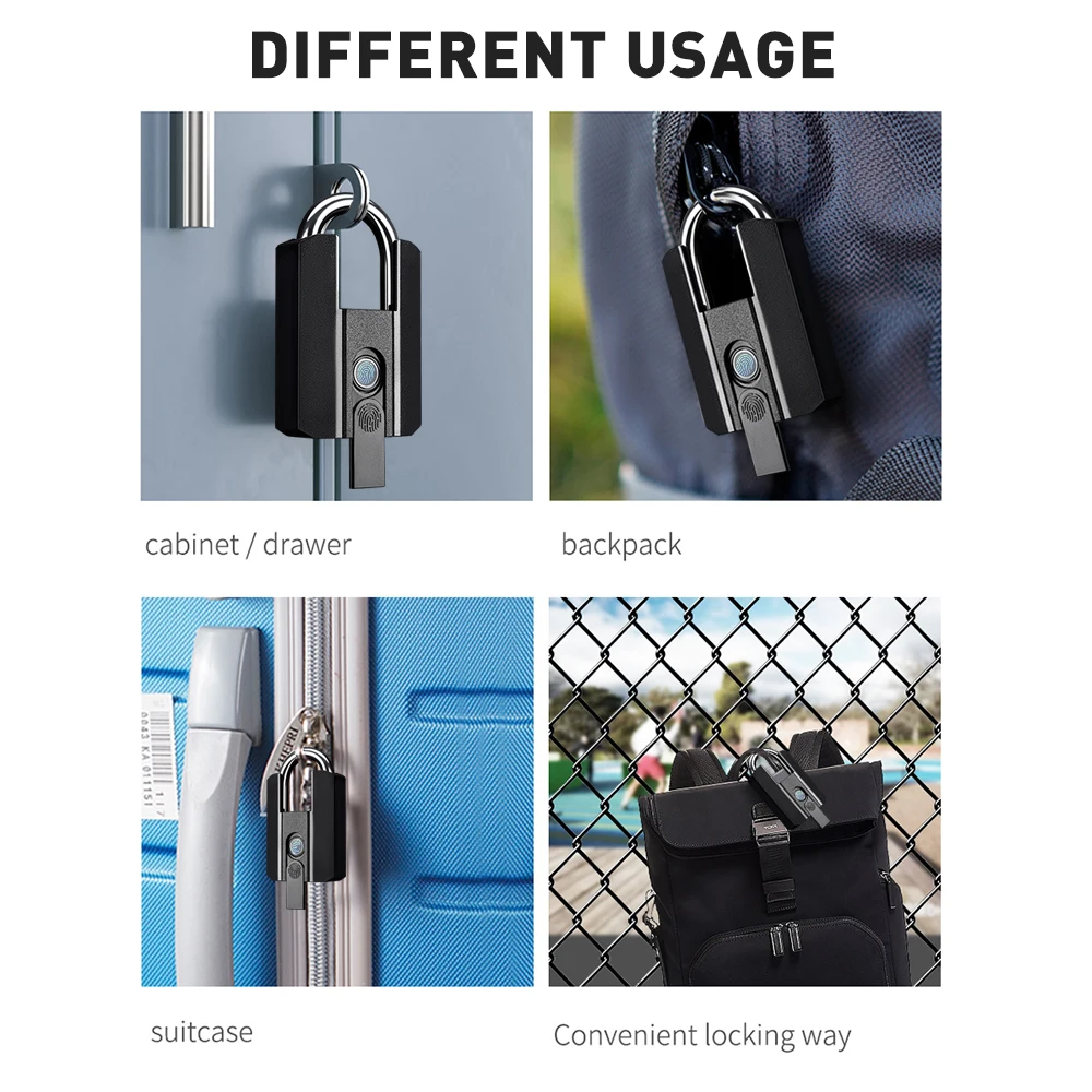 TTlock BLE APP Smart Padlock Waterproof IP67 Wholesale Manufacturer Digital Combination Key Fingerprint Padlock