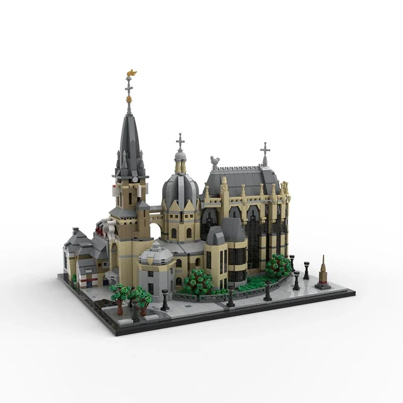 Medieval Castle Model MOC Building Bricks German Cathedral Palace Modular Technology Gifts Holiday Assemble Children Toys Suit