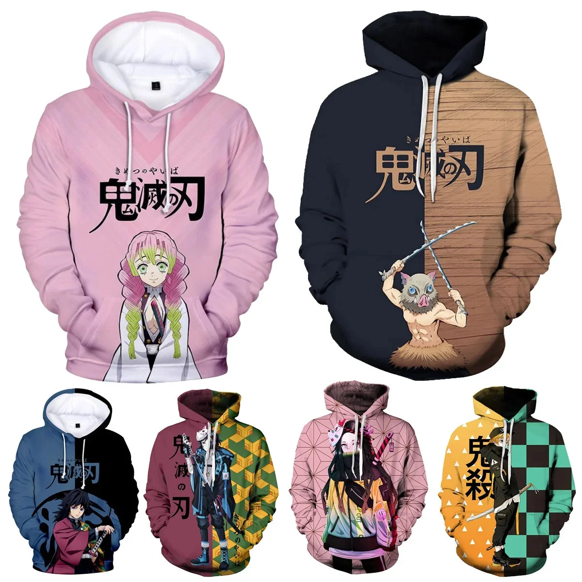 

Anime Demon Slayer Hoodies Sweatshirts For Men Women Cartoon Printing Kamado Nezuko Cosplay Pullovers Casua Costume