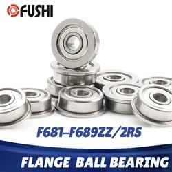 10PCS Flange Bearing F689ZZ F688ZZ F686RS F684ZZ F683ZZ F682XZZ ABEC-1 F685 Flanged RS Z ZZ Ball Bearings RS 2RS