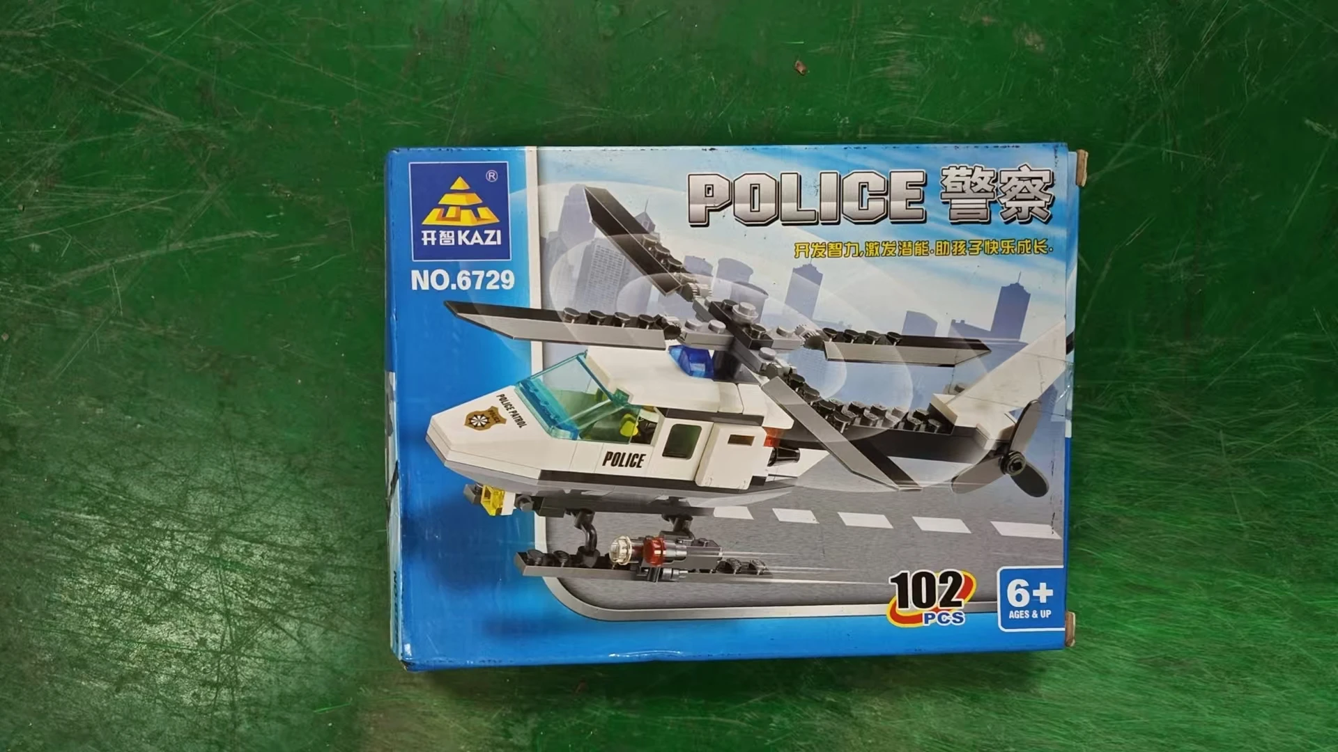 

94 шт. Полиция: Полицейский вертолет ky6729 Набор строительных блоков серии City 7741, сборка кирпичей для детей
