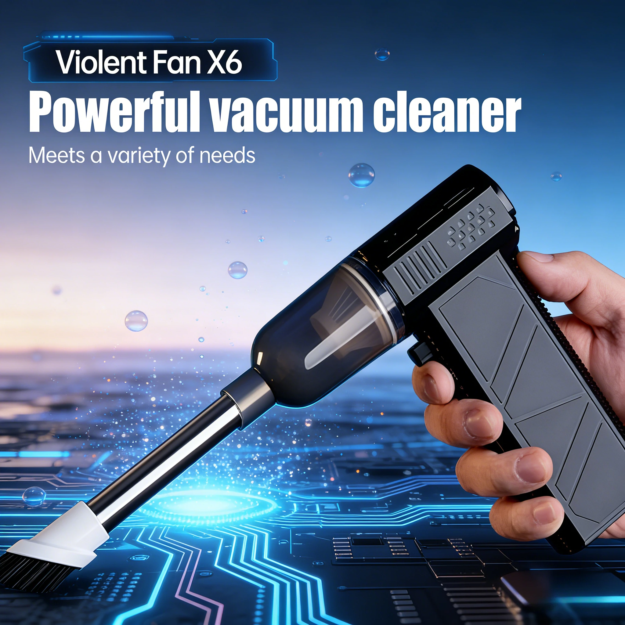 

X6 200000RPM 53m/s Brushless Turbo Jet | 2-in-1 Type-C Rechargeable Blower Vacuum