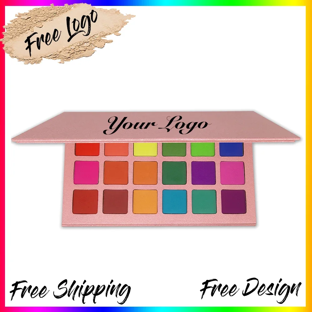 15 Farben vegane Puder-Lidschatten-Palette Private Label Rosa Lidschatten-Palette Glitzer-Make-up Großhandel individuelles Logo