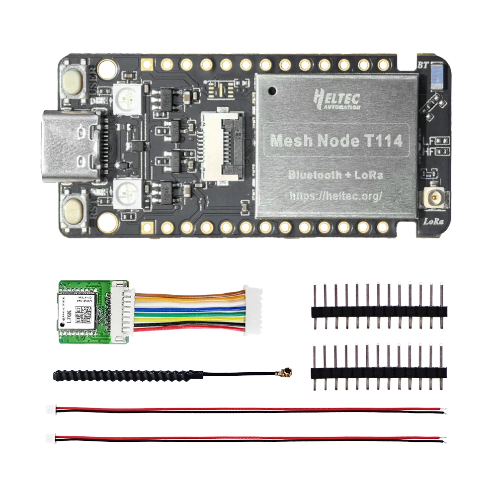 Heltec Mesh Node T114 V2 nRF52840 + SX1262 Rastreador GPS de baixa potência com display TFT de 1,14 polegadas WiFi BLE LoRa para Meshtastico/LoRaWAN
