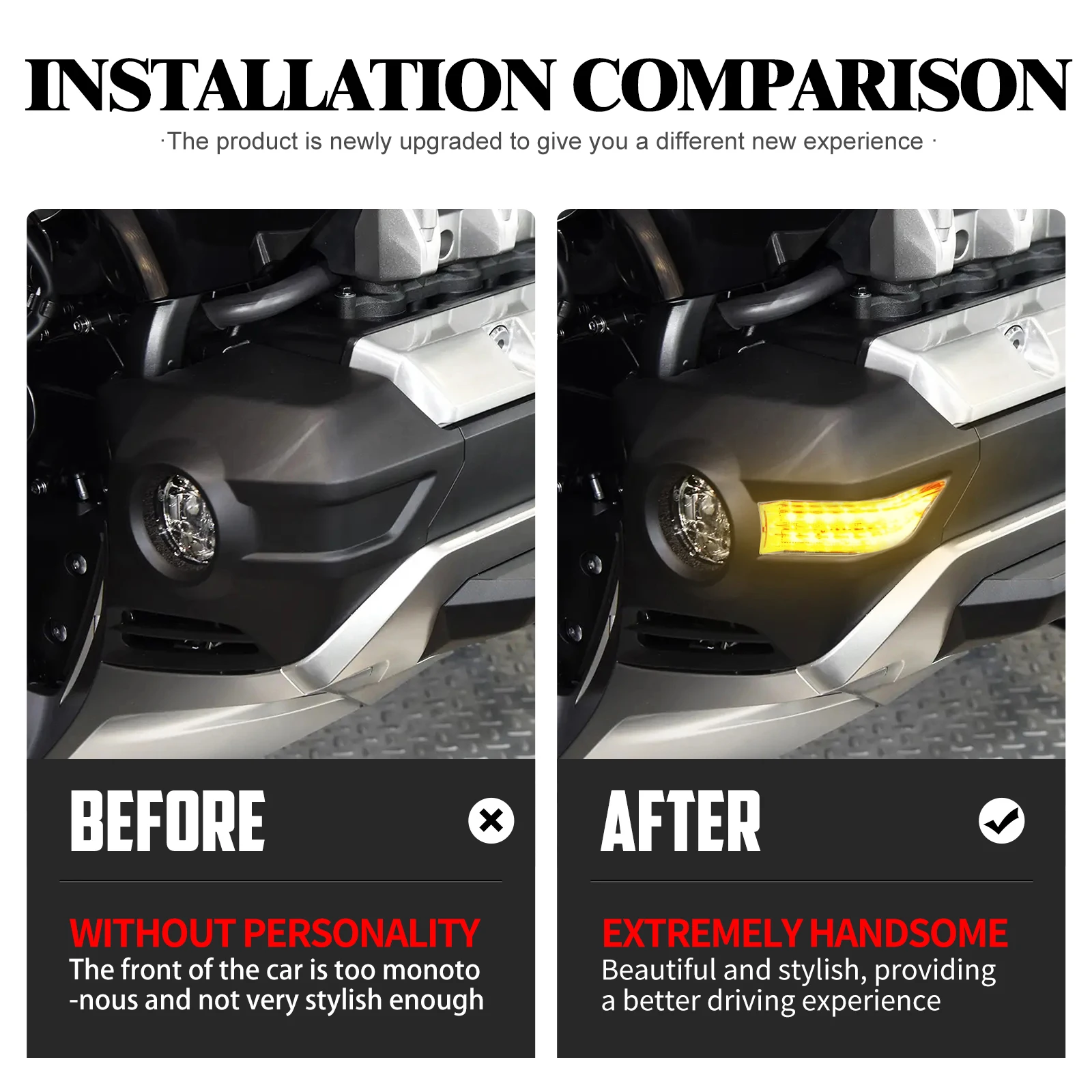 Motorcycle LED Turn Signals Decorative Cowl Light Running Side Lamp Lights For Honda Gold Wing GL1800 2018 2019 2020 21-2022 - view 3