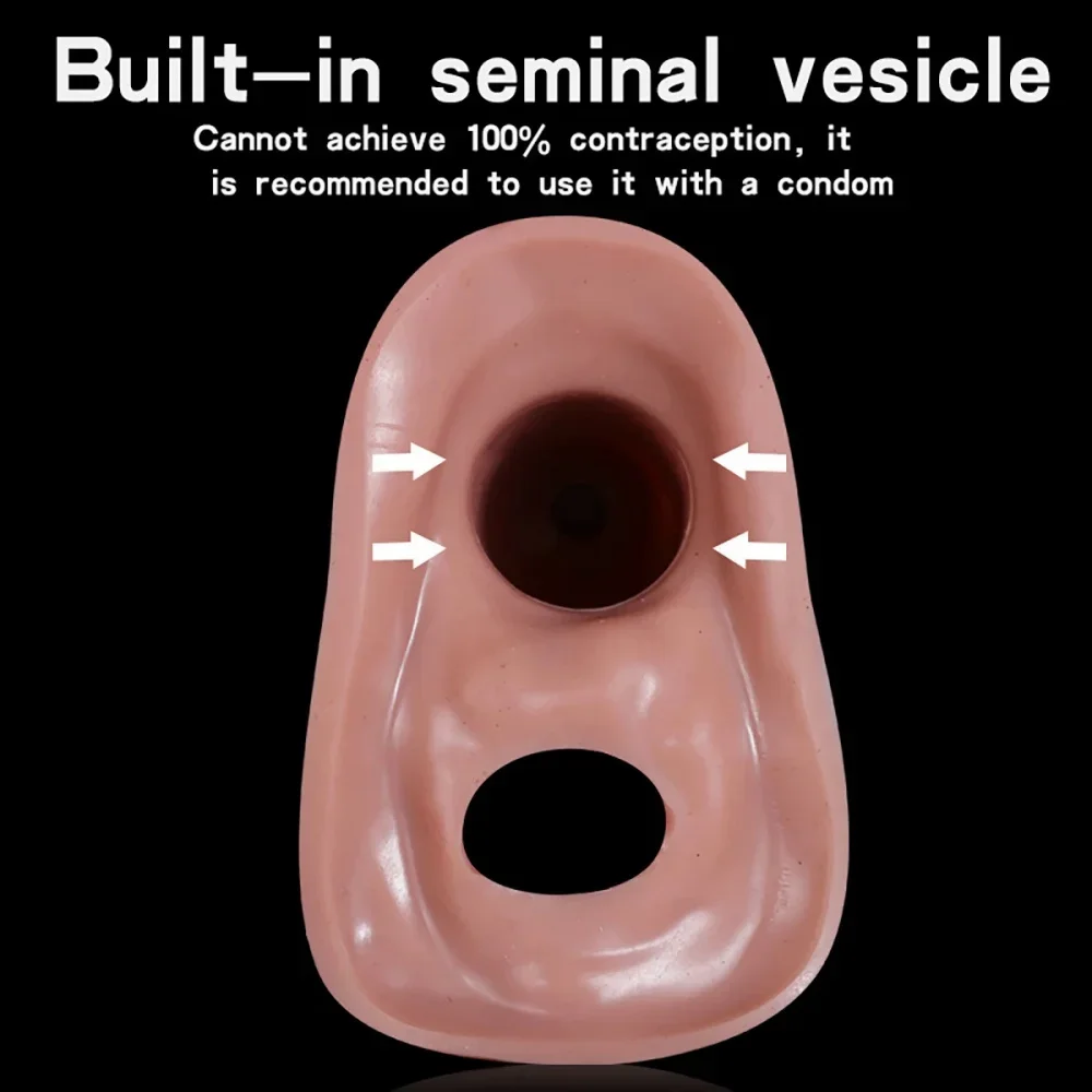 Realistic Reusable Silicone Penis Sleeve for Men