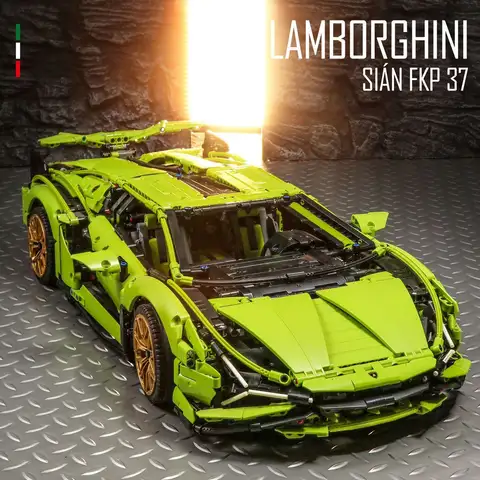 3696Pcs Super Car Technical Building Blocks MOC Disney Lamborghinied Sian FKP 37 42115 Adult Model Design Sports Car Toys Child