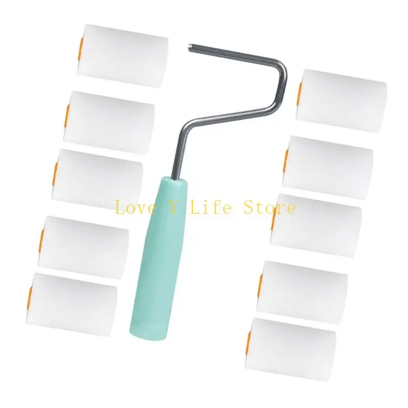 

L74C Многоцелевой инструмент для чистки губкой, 10 роликов с держателем для большого пальца, Профессиональный валик из пены