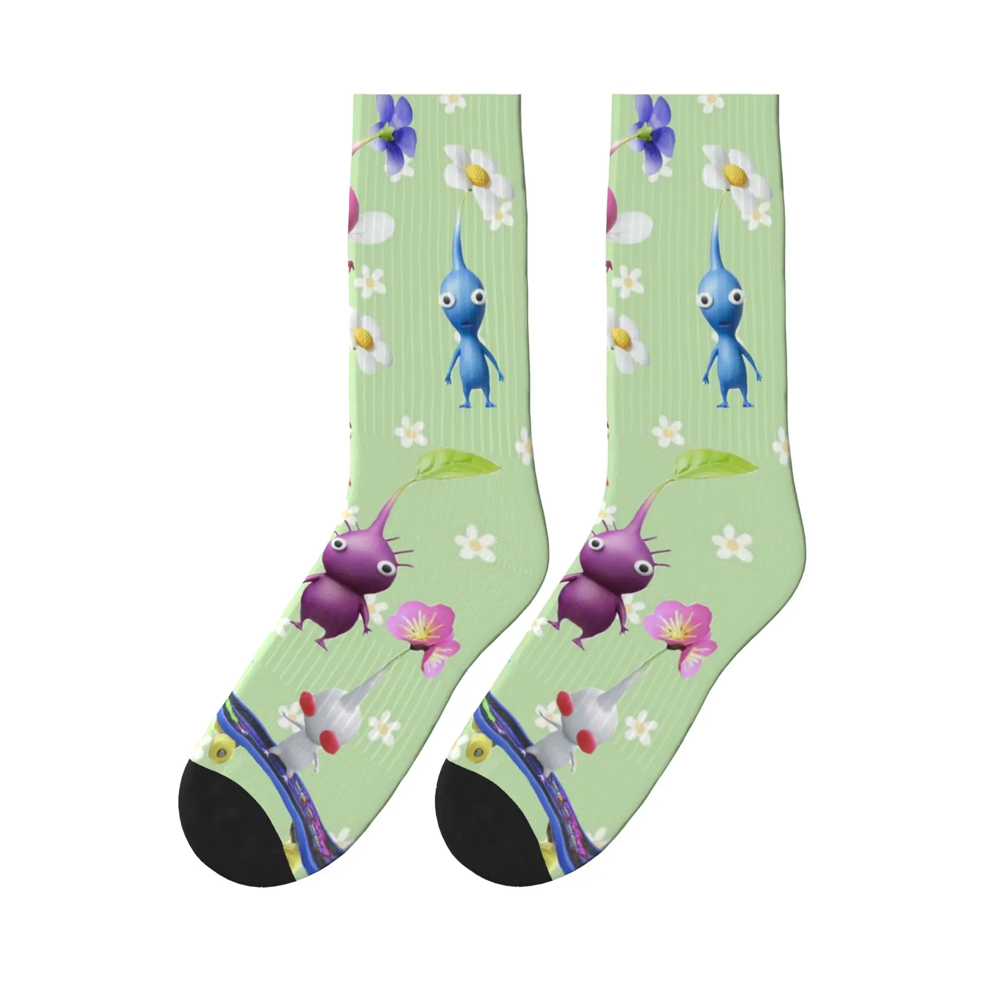 

Pikmin Characters Sports Socks Super Soft Stockings All Season Long Socks for Man's Woman's Birthday Present