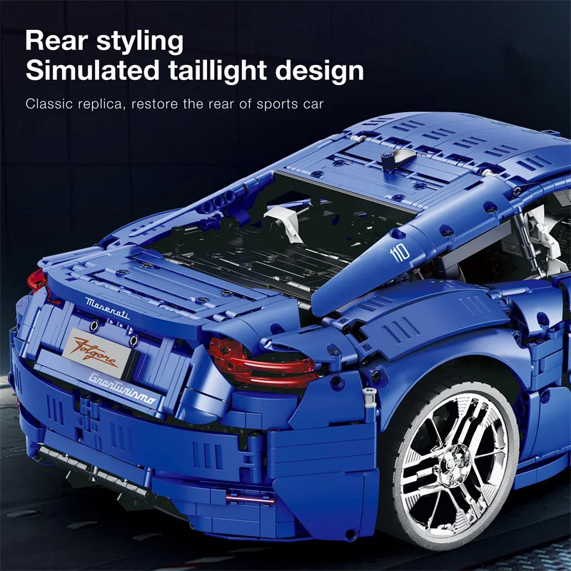 Em estoque moc técnico 1:8 carro esportivo granturismo blocos de construção modelo veículo tijolos montagem brinquedos para meninos presente conjunto