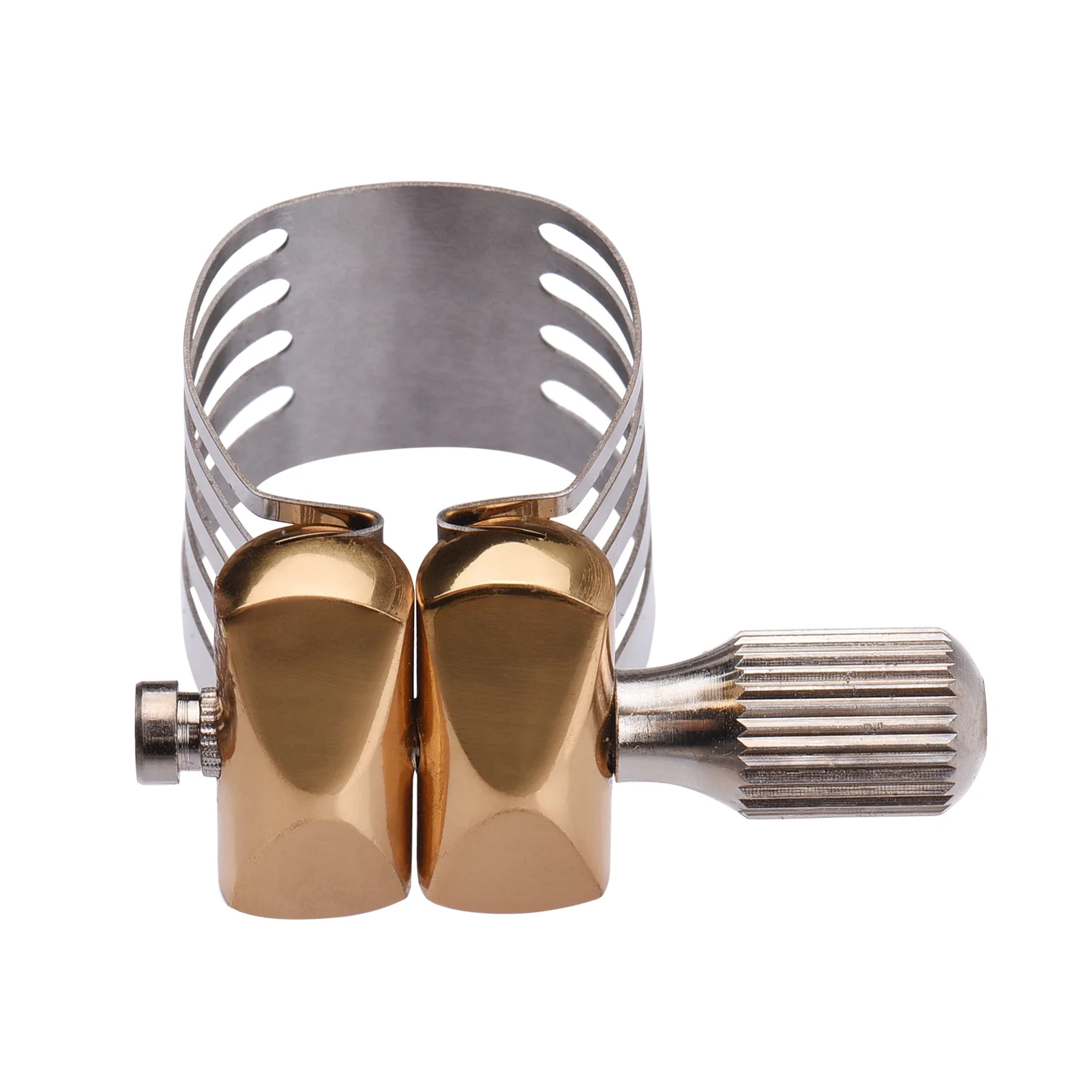 Single Screw Adjustment Saxophone Ligature Compact Durable Sax Ligature for Alto Saxophone Plastic/ Hard Rubber Mouthpiece