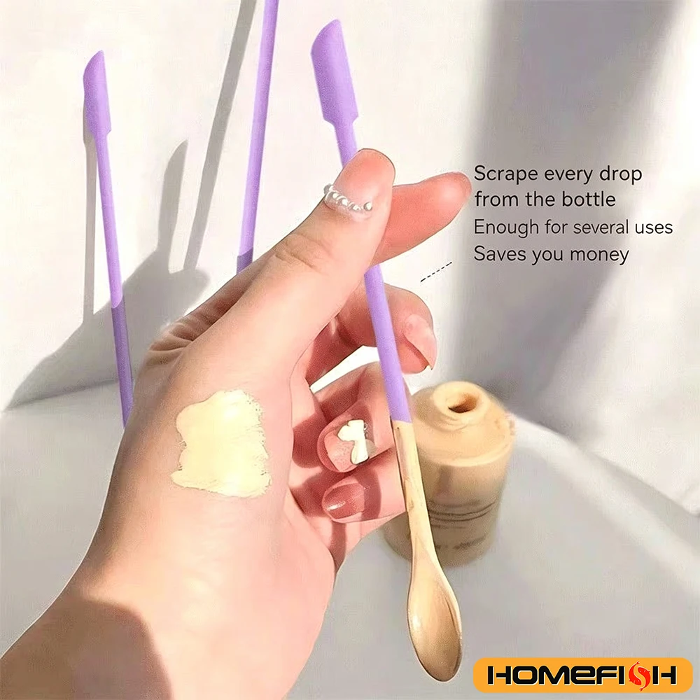 3pcs Silicone Spatula Makeup Brush Kit Mini Gentle Cosmetic Scoop Paste Shovel Spoons Facial Mask Applicator