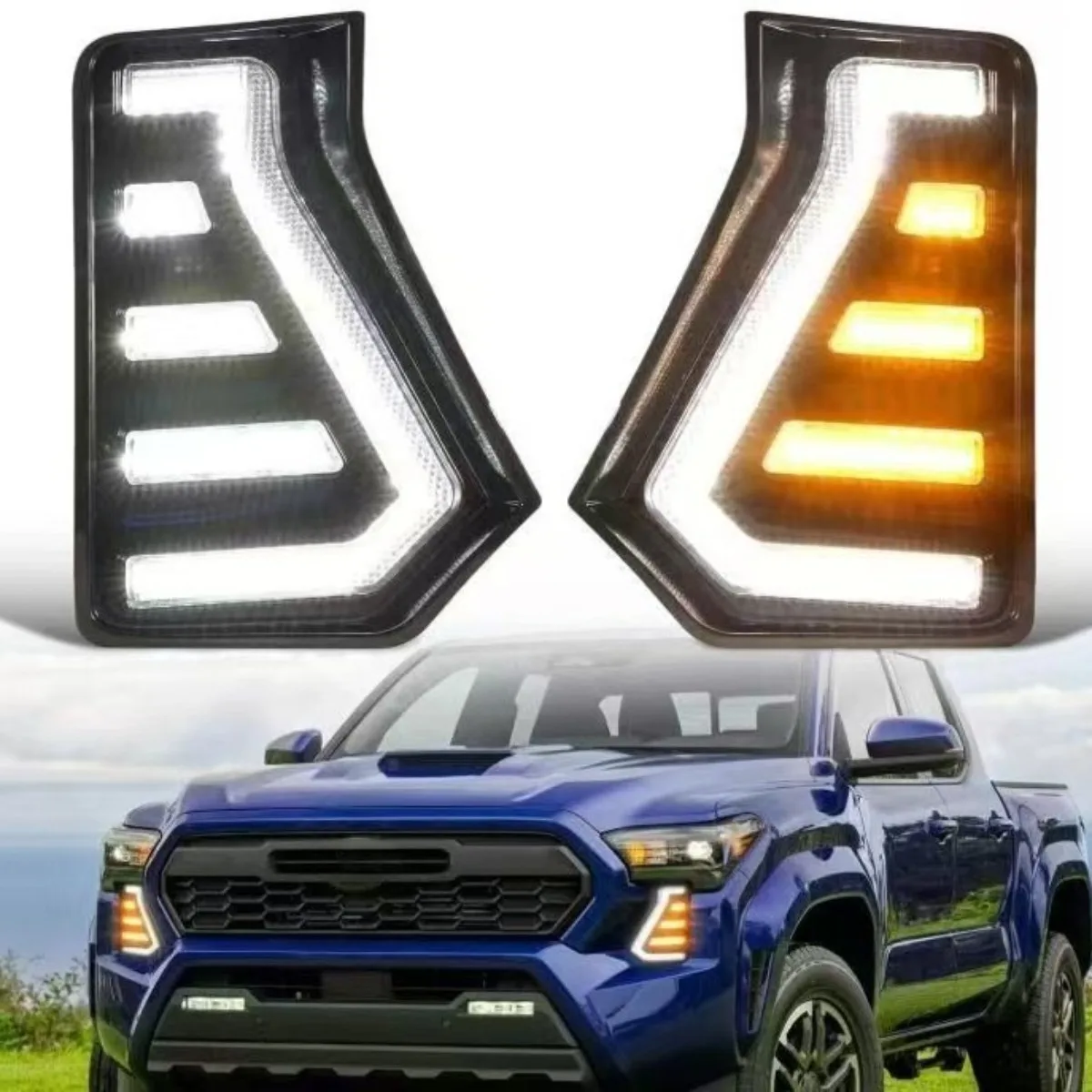 

For Toyota Tacoma 2023-2024 Front Fog Light Modification Daytime Light Waterproof Lamp Headlight Car Accessories
