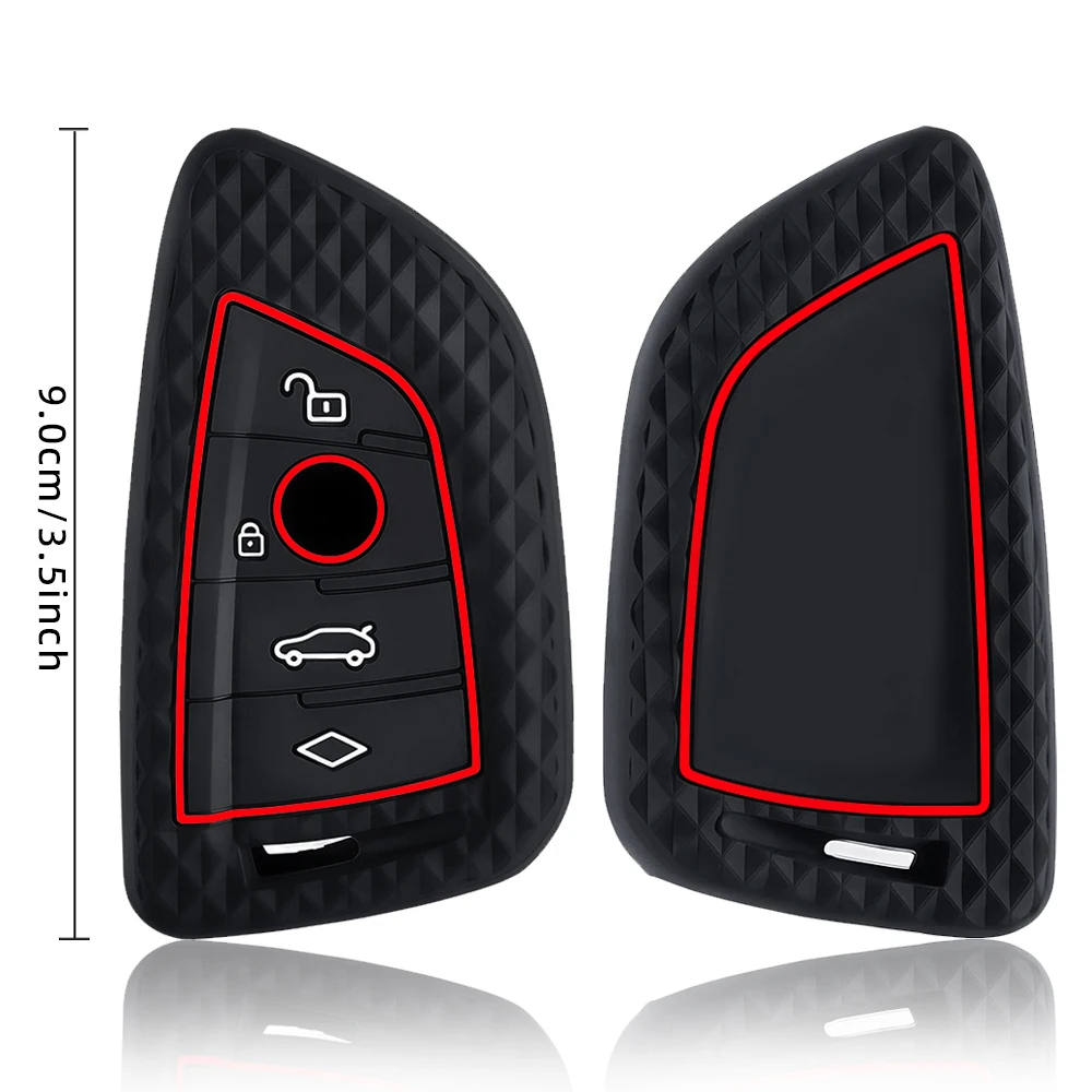 سيليكون حافظة مفتاح السيارة غطاء لسيارات BMW 1 2 3 4 5 6 7 سلسلة X1 X3 X4 X5 X6 X7 F20 G20 G30 G05 G11 F15 F16 G01 G02 F48