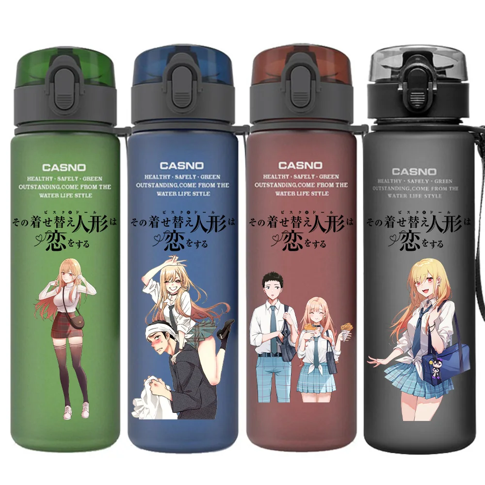 

Бутылка для воды My Dress-Up Darling, 560 мл, портативная, пластиковая, с изображением Китагавы Марины, для активного отдыха, большая емкость, спортивная бутылка для питья