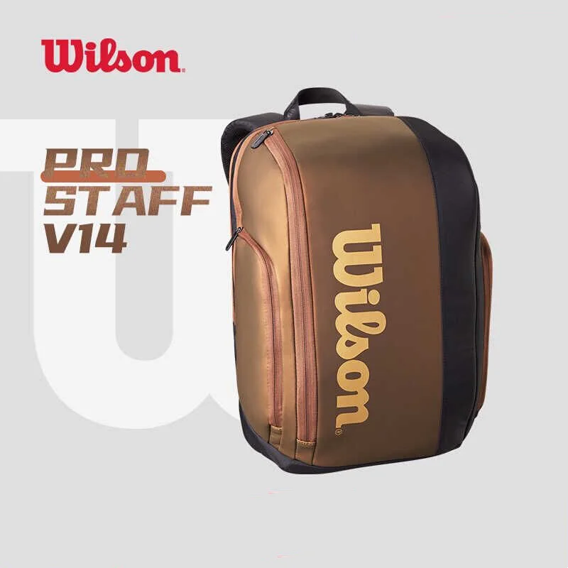

Wilson Tennis Racket Bag V14 Super Tour Pro Large Capacity Racket Backpack with Adjustable Heat Chamber Sports Bag