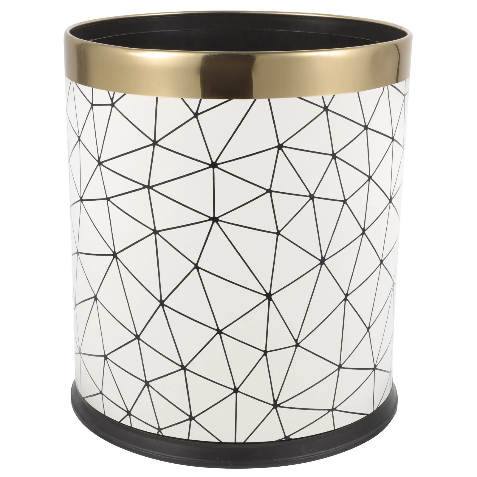 

Modern Vintage Trash Bin Heavy Duty Household Garbage Container for Kitchen Bathroom Office Bedroom Compact Waste Basket Design