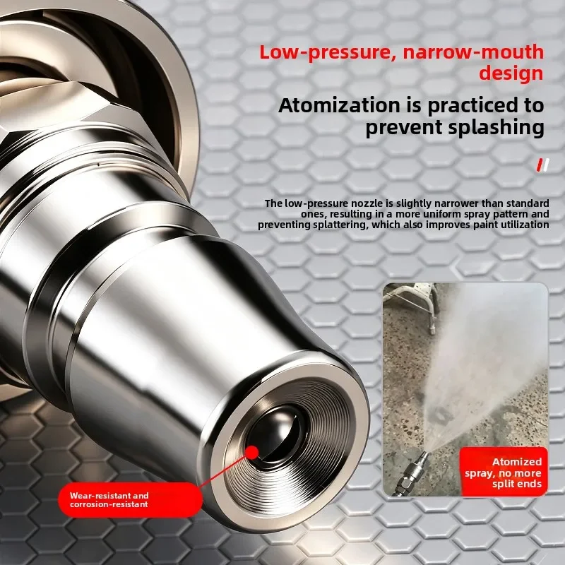 Multi‑Function Stainless Steel Quick Connect Nozzle Atomizing Straight Anti‑Splash Universal Efficient Sprayer Painting Part