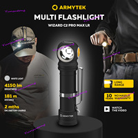 NEW LED Headlamp Armytek Wizard C2 Pro Max LR (Long Range) Rechargeable Multi Flashlight 3 in 1 (F06702C/F06702W)
