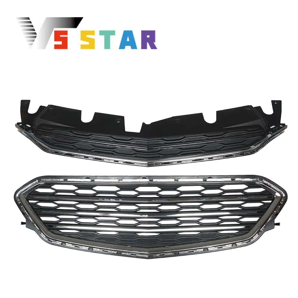 

2pcs High Quality Plastic Front Upper Lower Grille Bumper Grill Set For 2016-2017 Chevrolet Equinox Black SLJ-1215 New