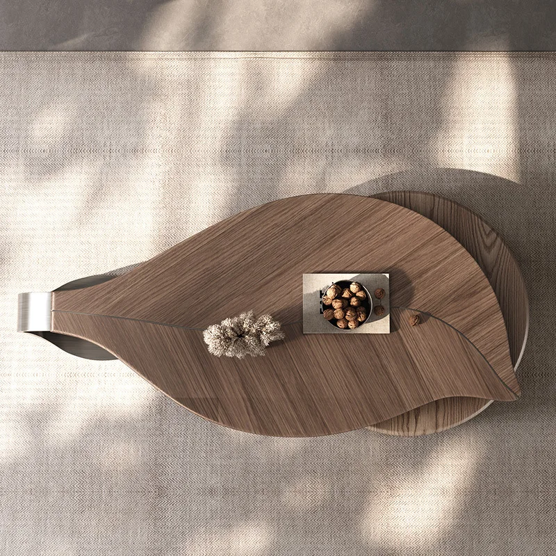 

Italian minimalist leaf coffee table special-shaped living room household small apartment designer retro style high-end