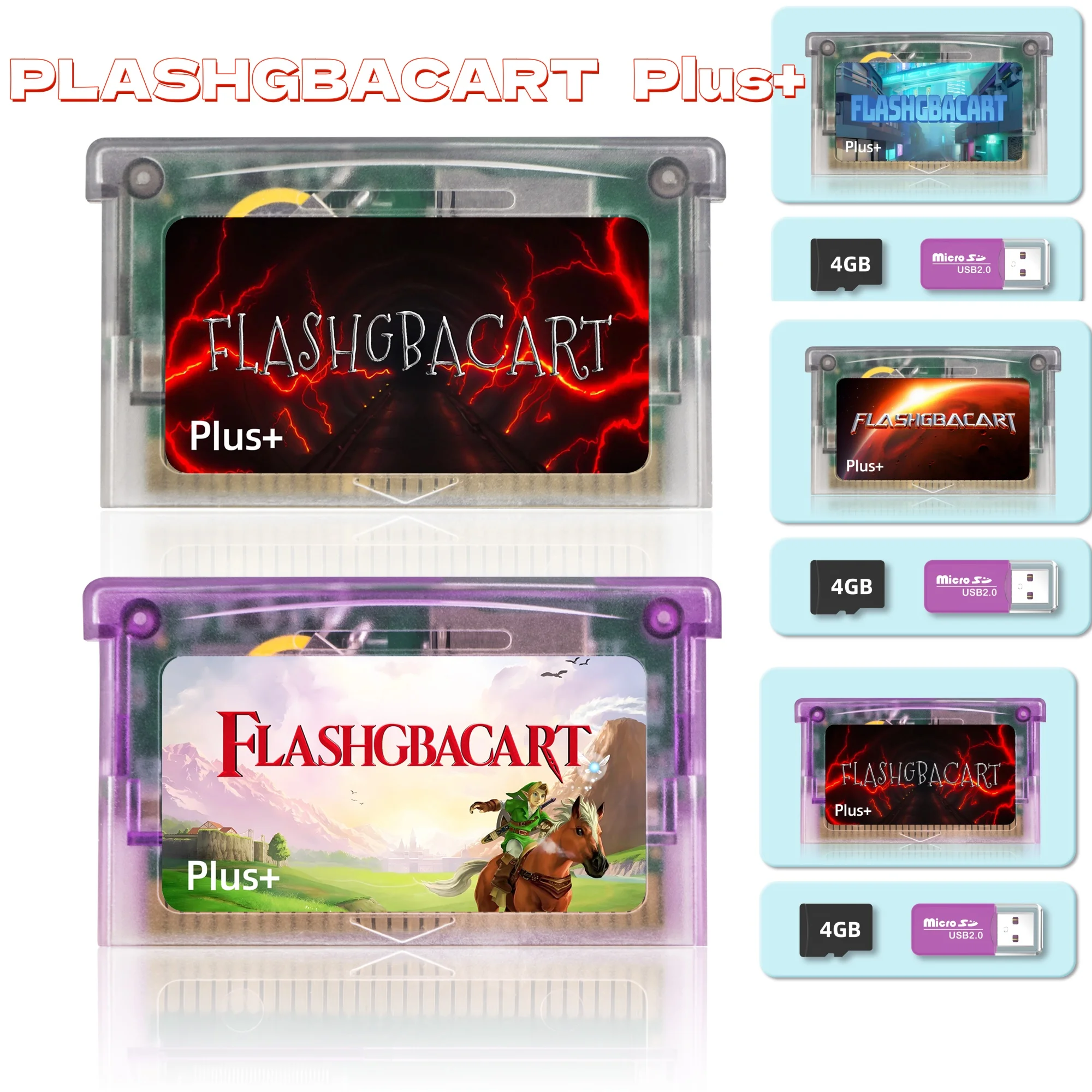 

For Game GBA Rewritable Cart FLASHGBACART Plus+ Backup Device Retro Gaming RTC Compatible with GBA GBC GB NES Series Accessory
