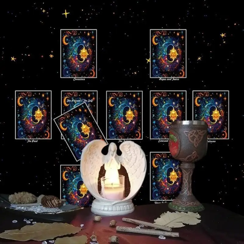 التارو مفرش المائدة المذابح القماش بطاقة القراءة التنجيم مفرش المائدة الديكور A70D