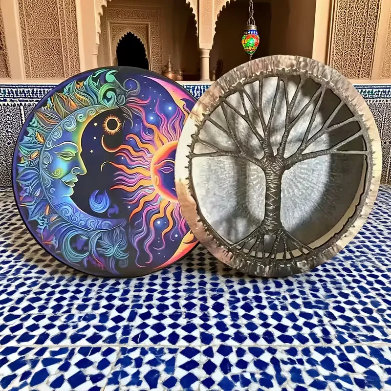 10 بوصة شامان طبل الصوت شفاء أداة الطبل مع عصا طبل آلة موسيقية قرع للبالغين والأطفال