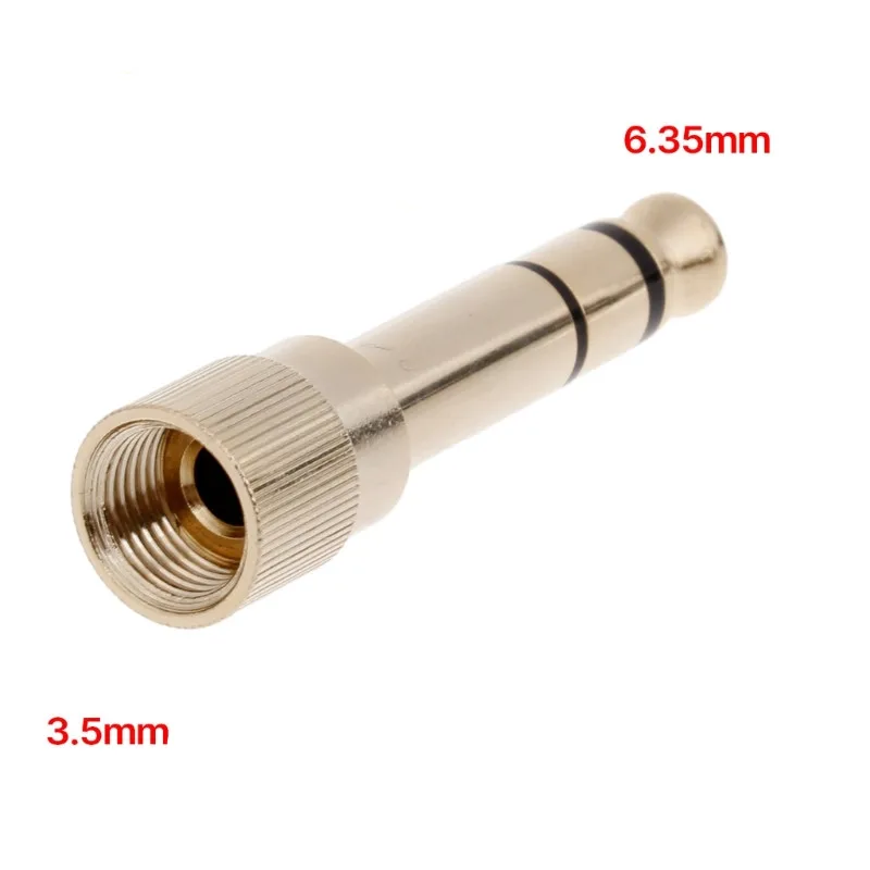 1 szt. Wtyk 6.5 6.35mm wtyk męski do 3.5mm złącza żeńskiego wzmacniacz słuchawkowy mikrofonu Adapter Audio przetwornika AUX 6.3 3.5mm