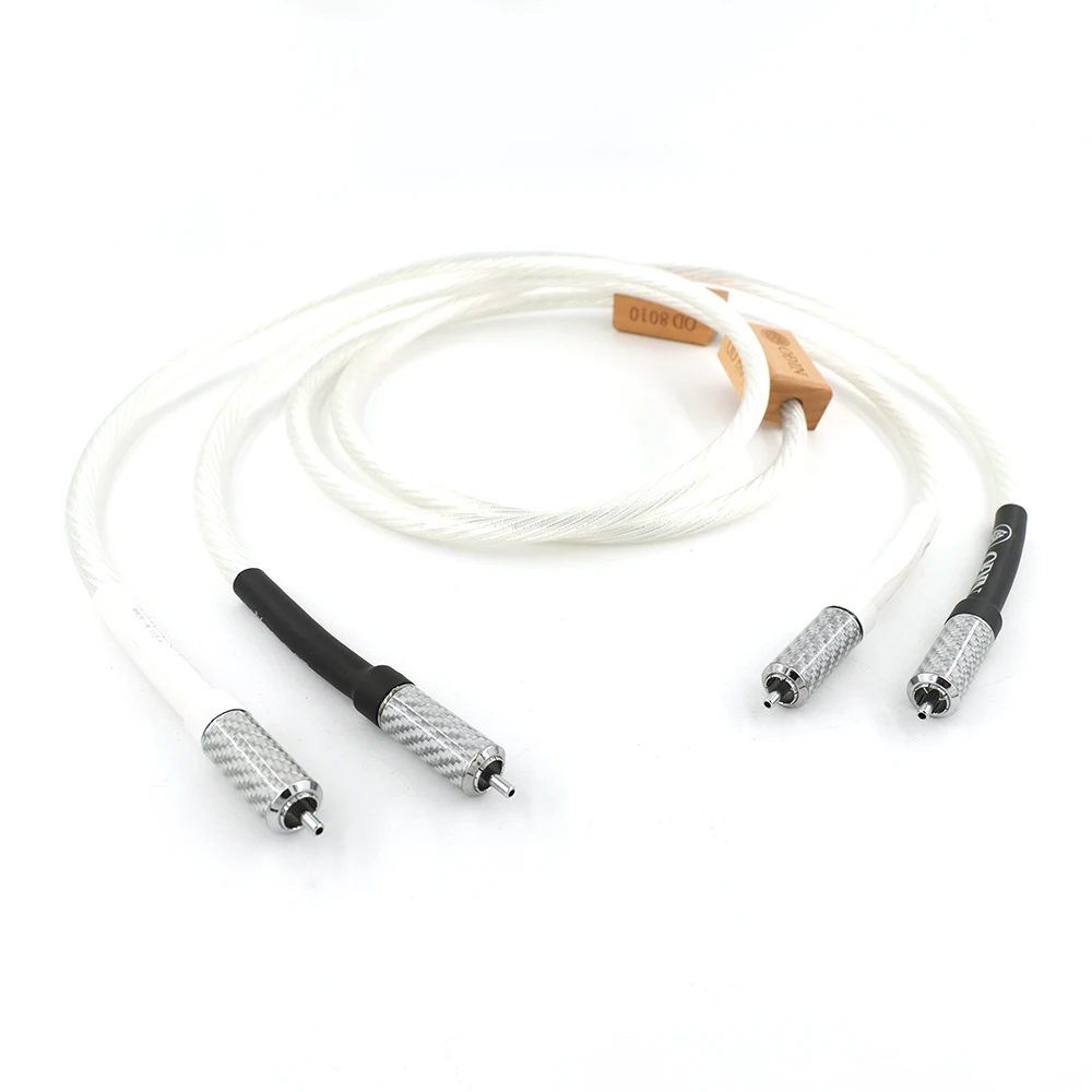 Nordost ODIN 하이파이 RCA 케이블, 7N OCC 실버 수-수, 2 RCA-2 RCA 상호 연결 케이블, 증폭기 DAC TV용