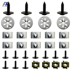32X Car Engine Undertray Cover Guard Clips Fastener Retainer Nut Screws Fender For VW Golf Bora Audi A3 Seat Leon Toledo