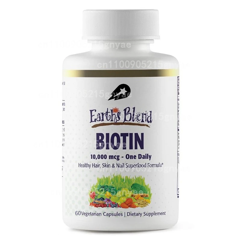 

The Capsule Contains Biotin, 60 Capsules, Essential Vitamins, and Supports Healthy and Strong Hair, Nails, and Skin