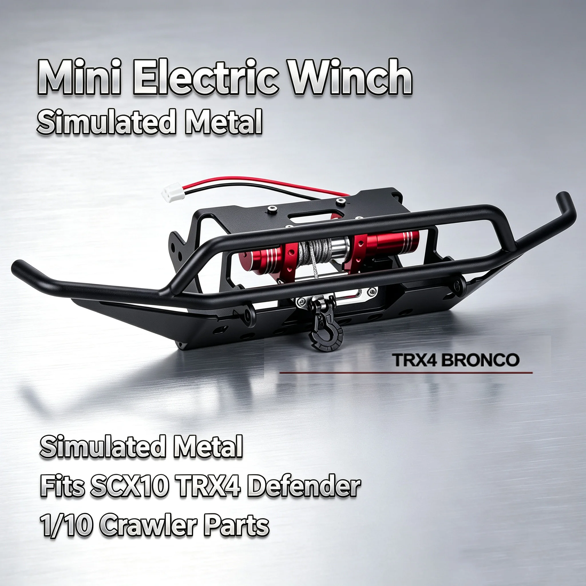 Mini elektrische Simulationswinde aus Metall für 1/10 Crawler – passend für SCX10 TRX4 Defender D90 D110 TRX6 VS4-10 Teile