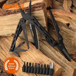 NexTool Black Knight 11-в-1 Многофункциональные инструменты для кемпинга Нож для выживания на открытом воздухе Складные плоскогубцы Ножницы Ручной многофункциональный набор инструментов