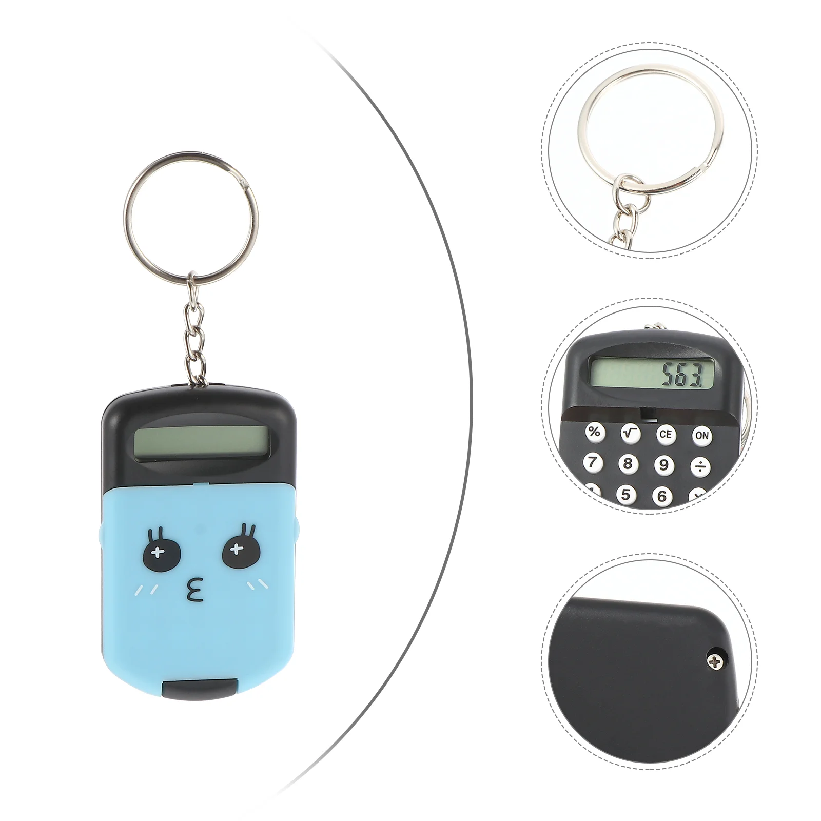 2 Pcs Arithmetic Calculator for Students Portable Key Chain Electronic Pocket Size Plastic Accounting Exam Use