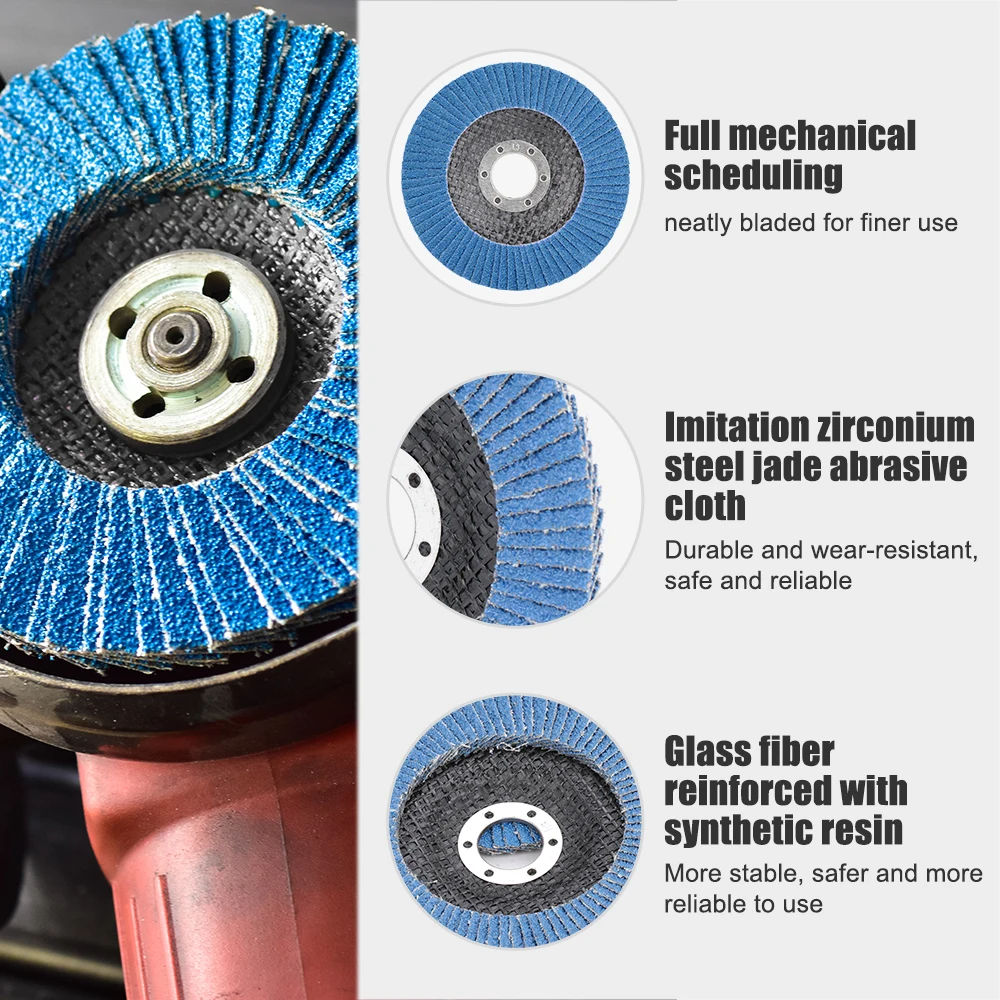 Cmcp 115/125mm Klappens chleif scheibe für Winkels chl eifer 40-400 Schleif klappens ch eiben Metall Holz Schleif werkzeuge Schleif scheibe
