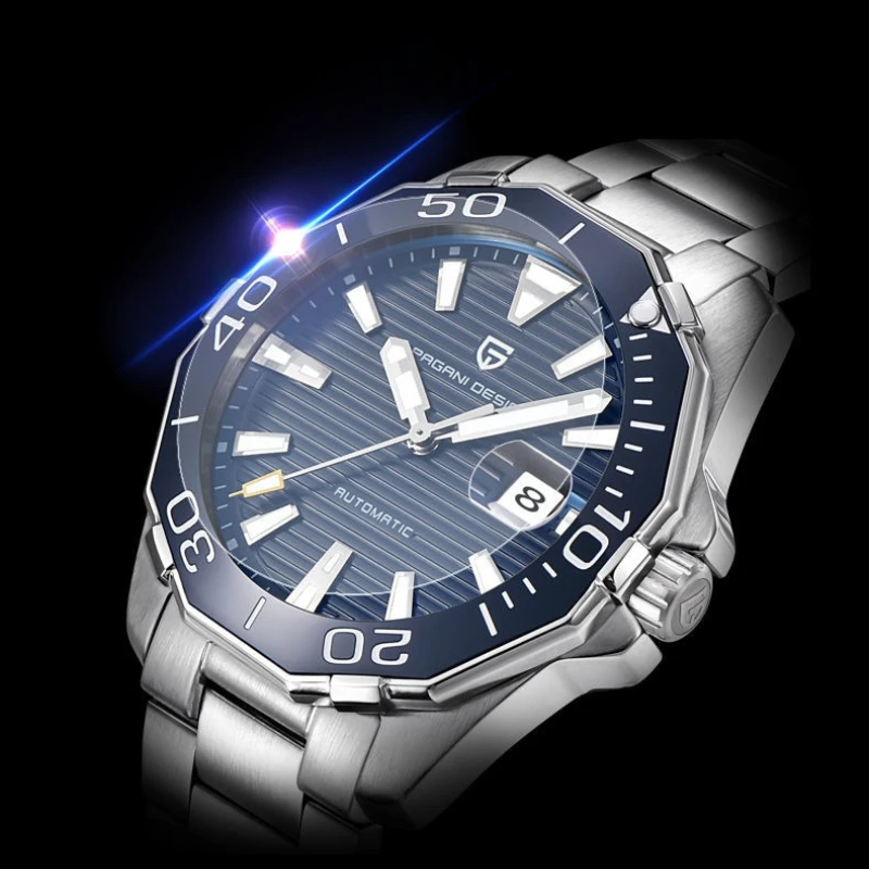 PAGANI DESIGN Men Mechanical Wristwatch Sapphire Glass Stainless Steel Waterproof Automatic Watches AAAAA PAGANI DESIGN Watch