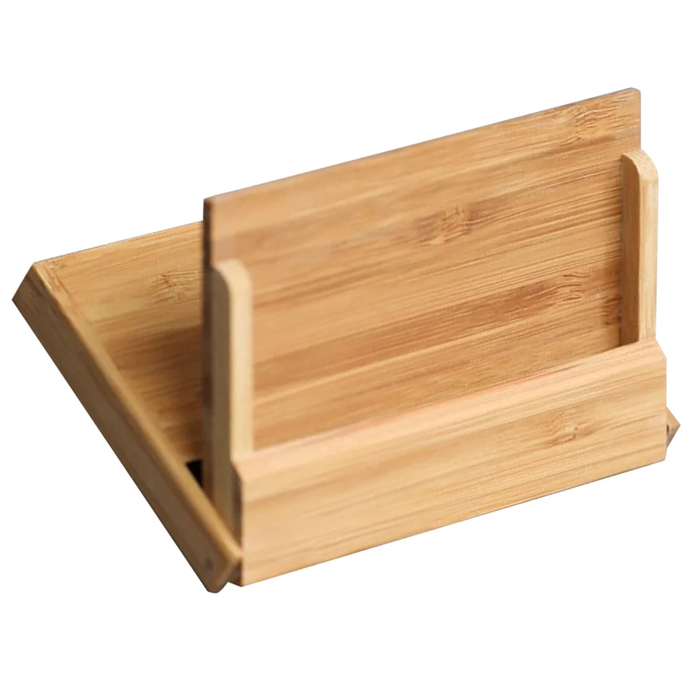 Business Card Holder Wood Stable Fall Resistant Office Cards Container Simple Beautiful Name Card Display Rack