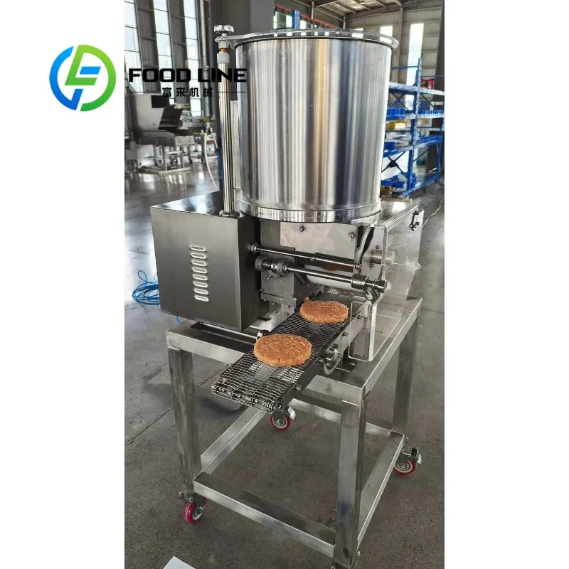 Meat Patty Forming Machine, Adjustable Thickness Setting Stable Pressure Control Commercial Hamburger Patty Forming Device