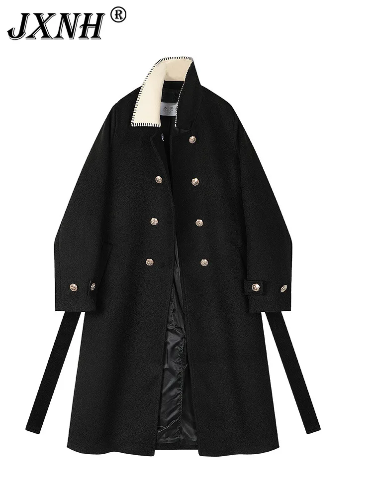 

Popular Temperament Woolen Coat, Mid To Long Style For Women, 2024 Autumn And Winter New Korean Coat, High-end Feel