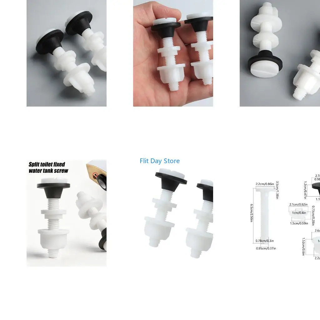 F92C 2Pcs Toilet Cistern Fixing Quick Install Toilet Bowl Fasteners Restroom Cistern Fastening Hardware Enduring