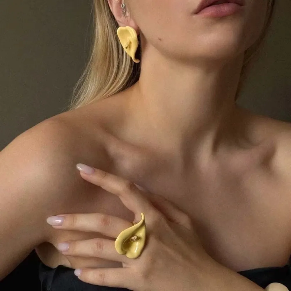 1Pair Fashion Colorful Stud Earrings Exaggerated Irregular Geometric Earrings Enamel Earrings Jewelry Gift