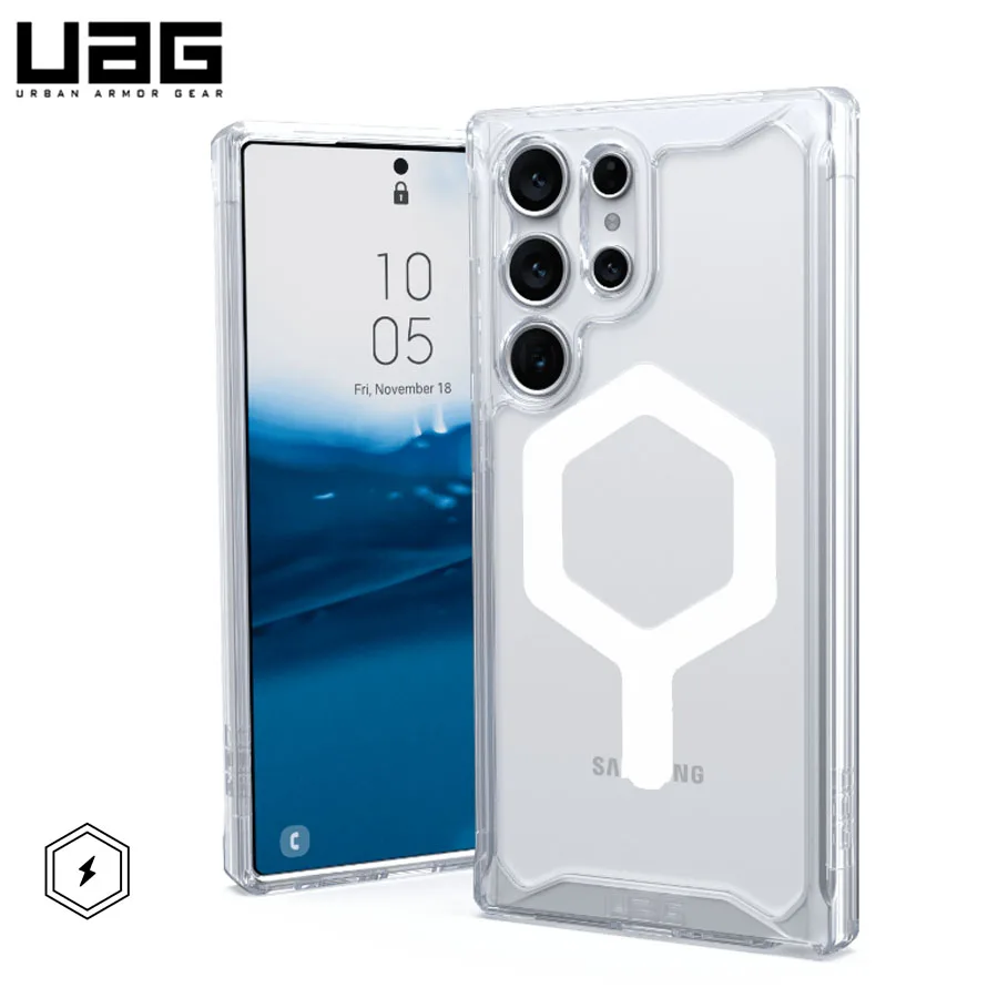 UAG Plyo Pro MagSafe Clear Case for Samsung Galaxy S24 Ultra S23 Plus Magnet MacSafe Transparent Tough Shockproof Magnetic Cover