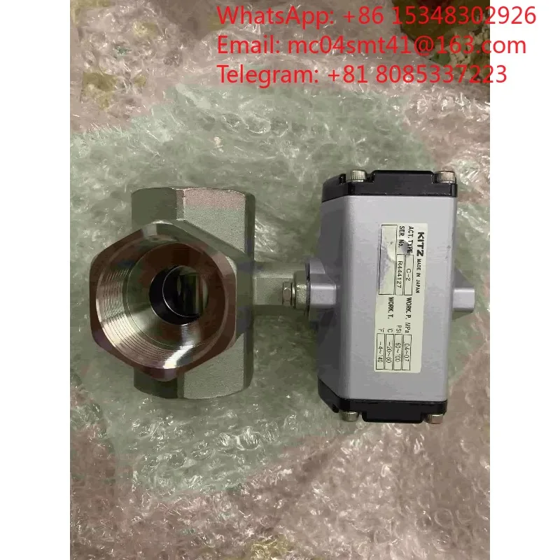 C-1 Pneumatic Ball Valve 3/8 Inch DN10, 316 Stainless Steel Threaded Ball Valve, Working Pressure 0.39~0.69MPa for Fluid Control