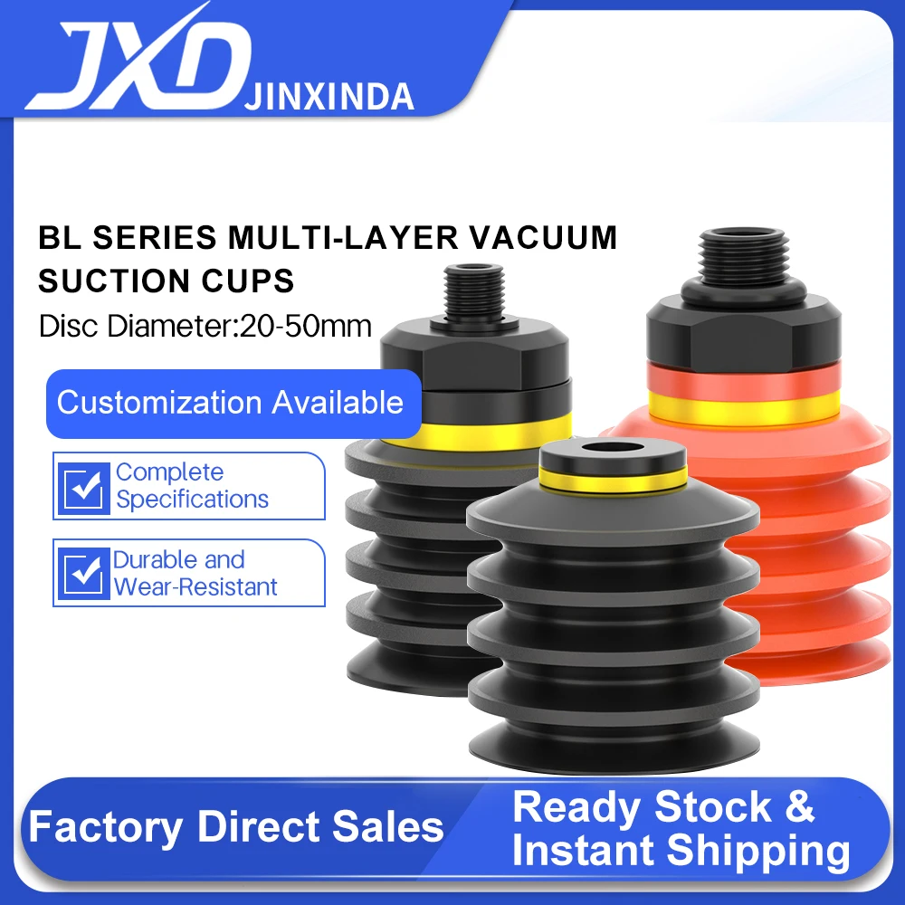 Ventosa de vácuo pneumática JXD BL20/30/40/50-2-AG01/AG02/IG01 Ventosa a vácuo de borracha de silicone de cinco camadas