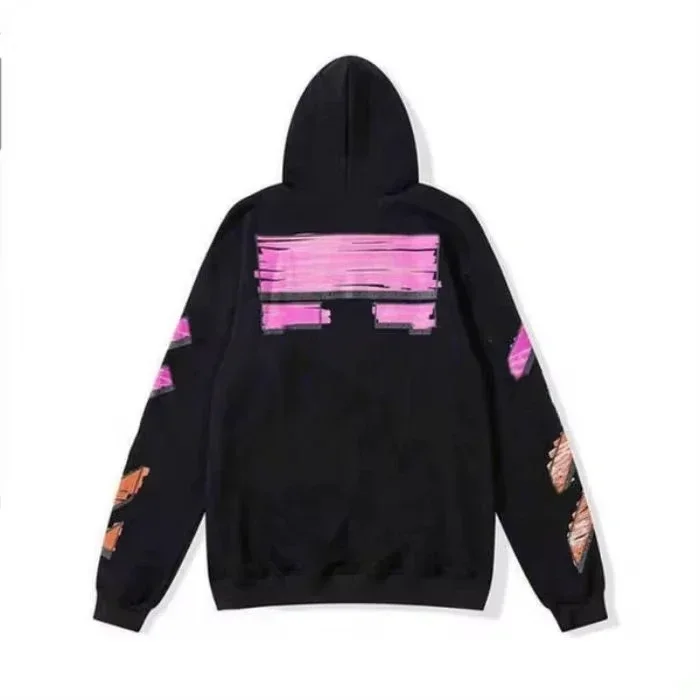 American Trendy Brand Lightning Angel Graffiti Sweatshirt Print Hoodie Sports Leisure Basic Women's Loose Street Trendy Sweater