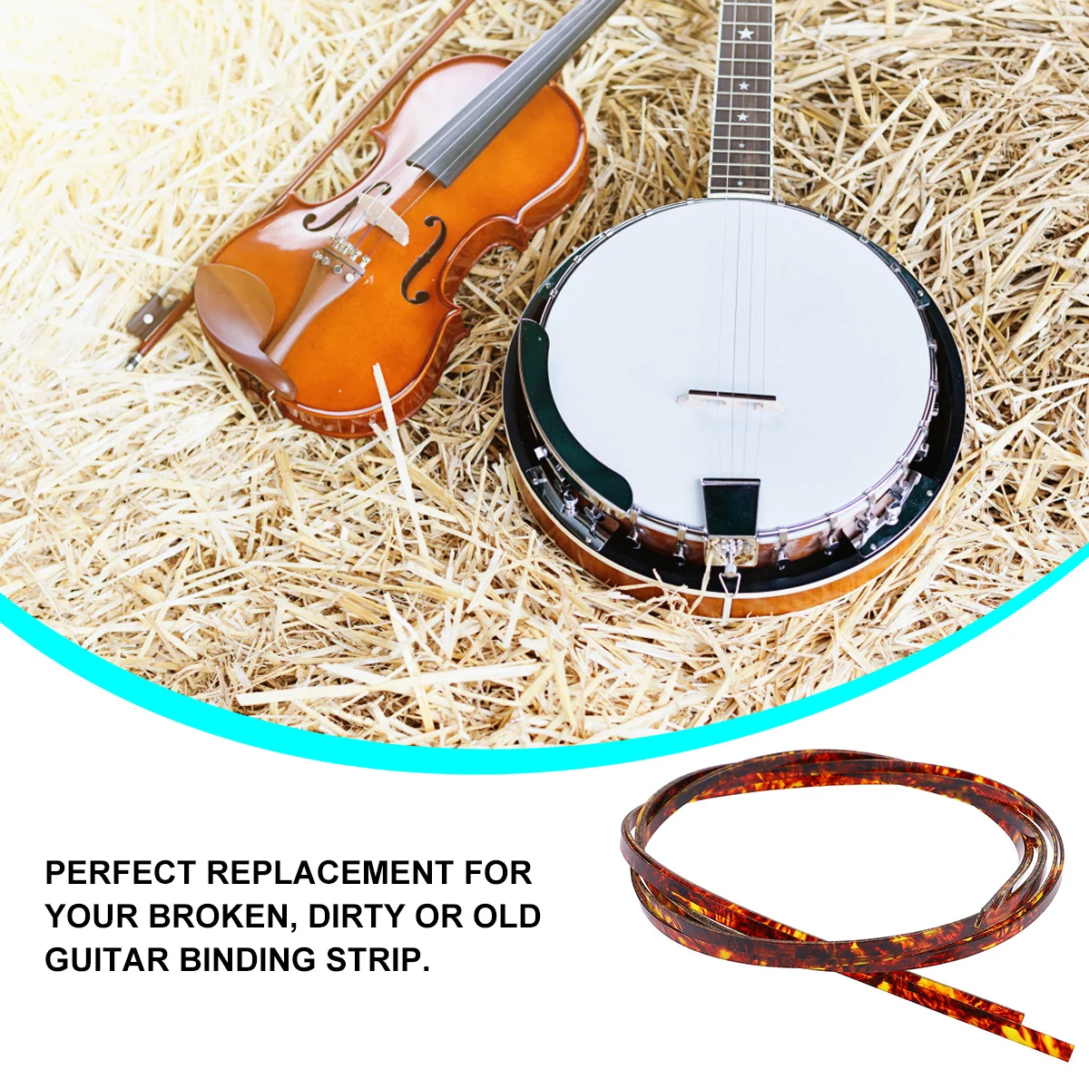 

2pcs Abs Guitar Binding Strips Brown For Diy Luthier Repair Purfling Trim Plastic Inlay Parts Suitable Instrument Repair