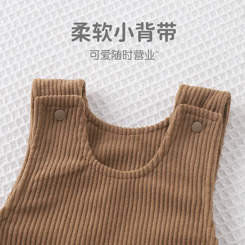 【Youqi】ชุดเอี๊ยมเด็กทารกสไตล์จีนสำหรับเด็กชายและเด็กหญิง ชุดเอี๊ยมแบบชิ้นเดียวสำหรับเด็กทารก กางเกงขายาวทรงตรงแบบเปิดเป้าลำลองสำหรับเด็กเล็ก